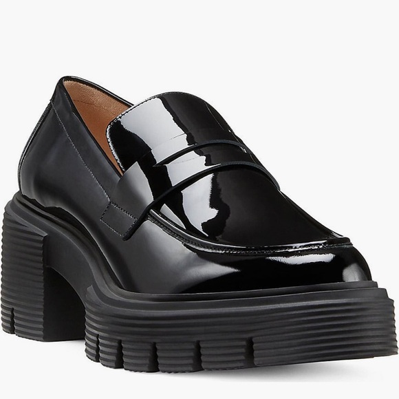 NIB Stuart Weitzman Soho Loafer - Black Patent Leather